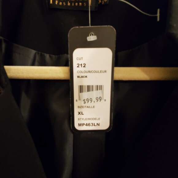 Picadilly Fashions XL Cocktail Jacket Black Sequined Silver Trim New w tags. - Picture 4 of 4